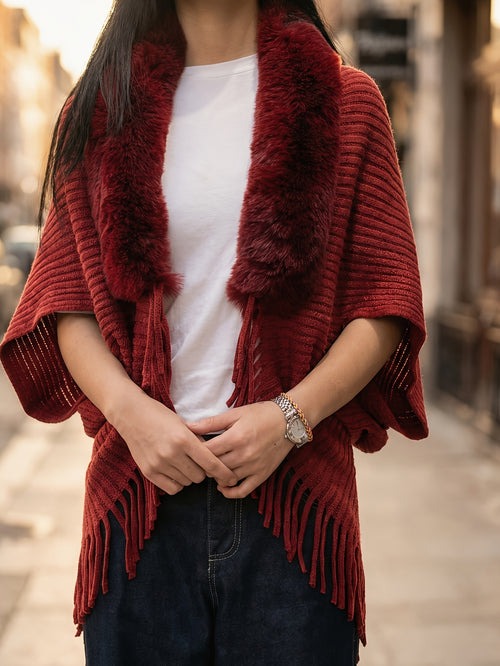 Eleganter Damen-Schal mit geometrischem Muster