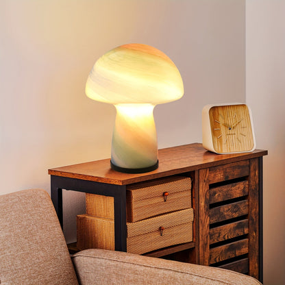 Razigrana gljivasta lampa – Suptilna atmosfera s retro štihom