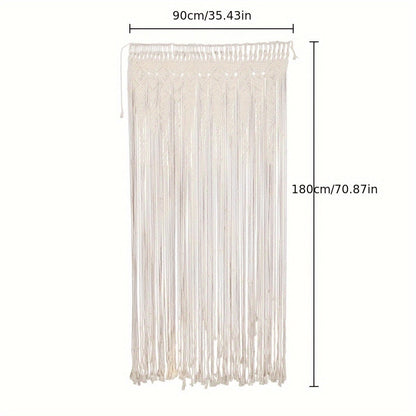 Cortina de macramé bohemia: decorativa y práctica como separador de ambientes