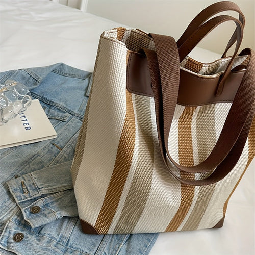 MetroStripe casual tote – Funkcionalnost i dizajn