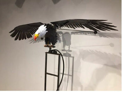 Gerador Eólico em Forma de Pássaro em Metal - Enfeites Decorativos para Jardim