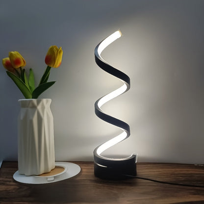 Spiralna LED stolna lampa – Moderna svjetiljka s mogućnošću prigušivanja