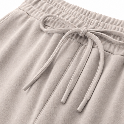 Damen Zweiteiler mit Rundhalsshirt und Hose mit Kordelzug