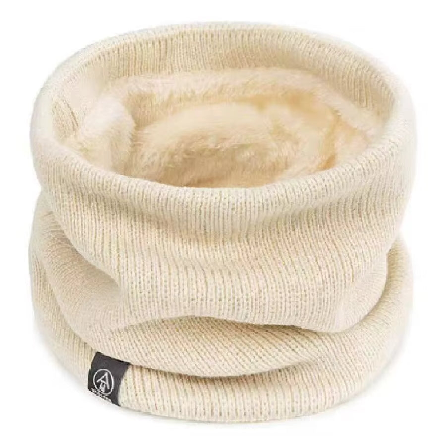 Cachecol tubular de malha quente com forro macio para dias frios