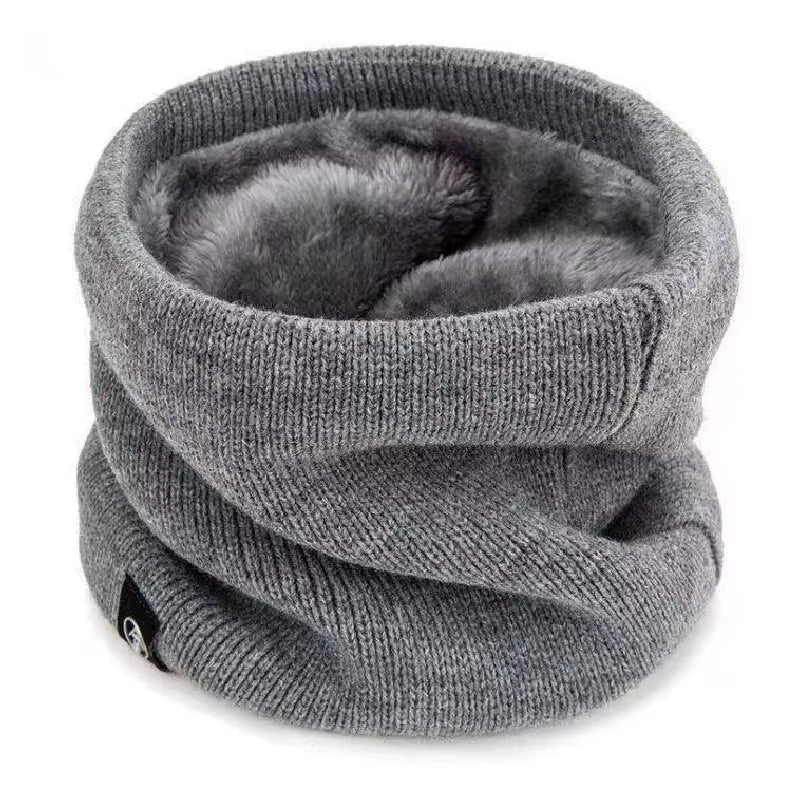 Cachecol tubular de malha quente com forro macio para dias frios