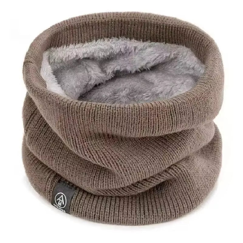 Cachecol tubular de malha quente com forro macio para dias frios