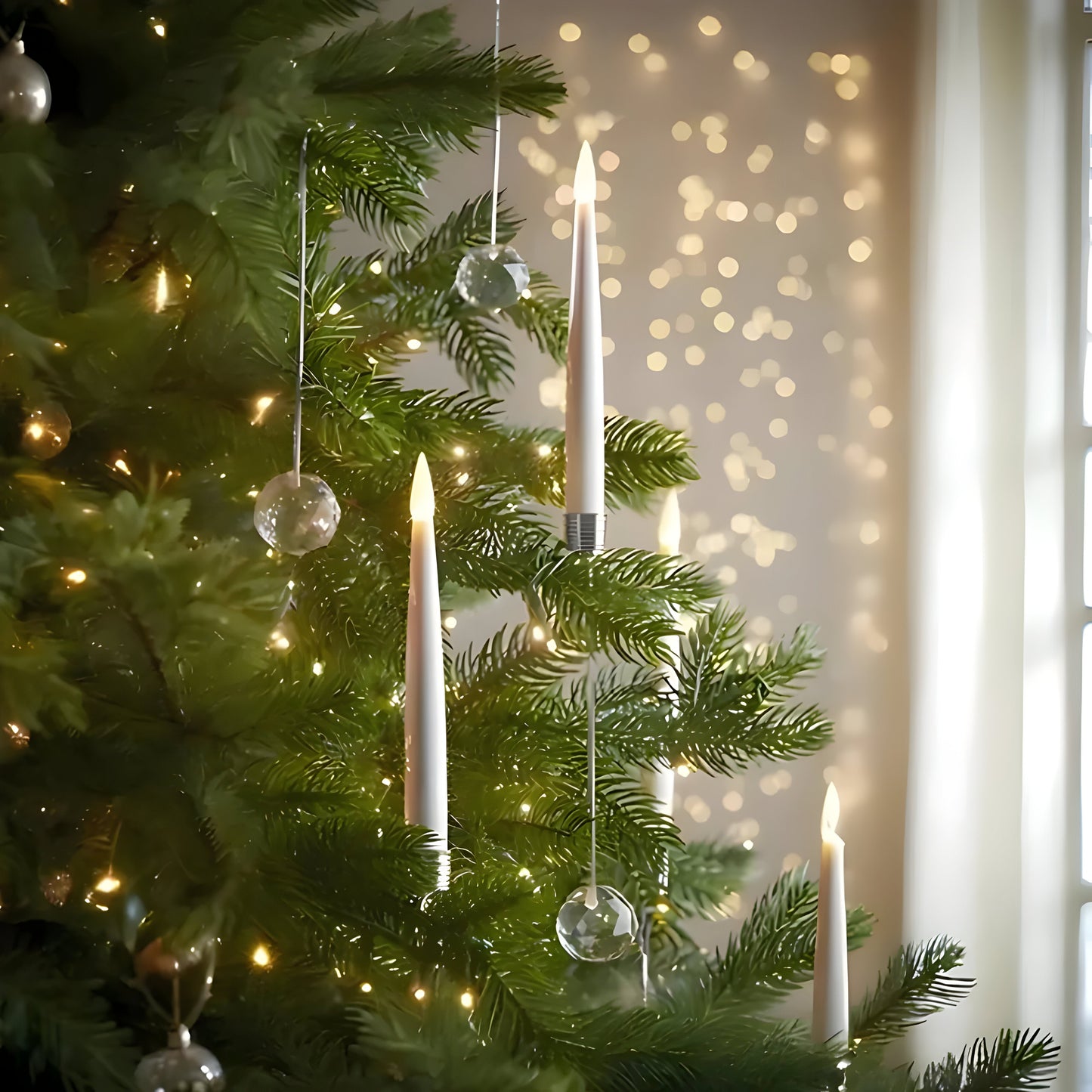 Velas LED sem fios para árvore de Natal, com comando à distância
