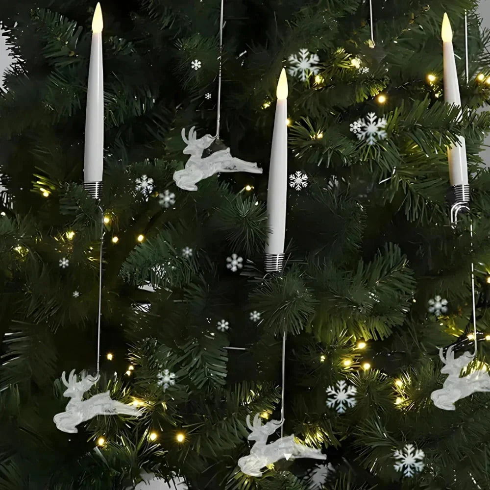 Velas LED sem fios para árvore de Natal, com comando à distância
