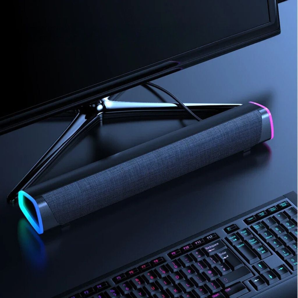 Barra de sonido para juegos SonicBeam: sonido dinámico con ambiente LED