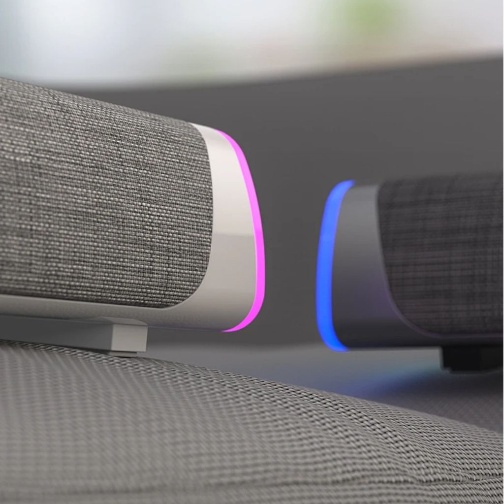 Barra de sonido para juegos SonicBeam: sonido dinámico con ambiente LED