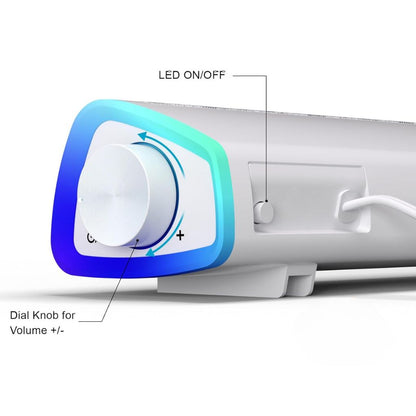 Barra de sonido para juegos SonicBeam: sonido dinámico con ambiente LED