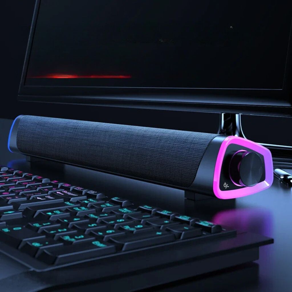 Barra de sonido para juegos SonicBeam: sonido dinámico con ambiente LED