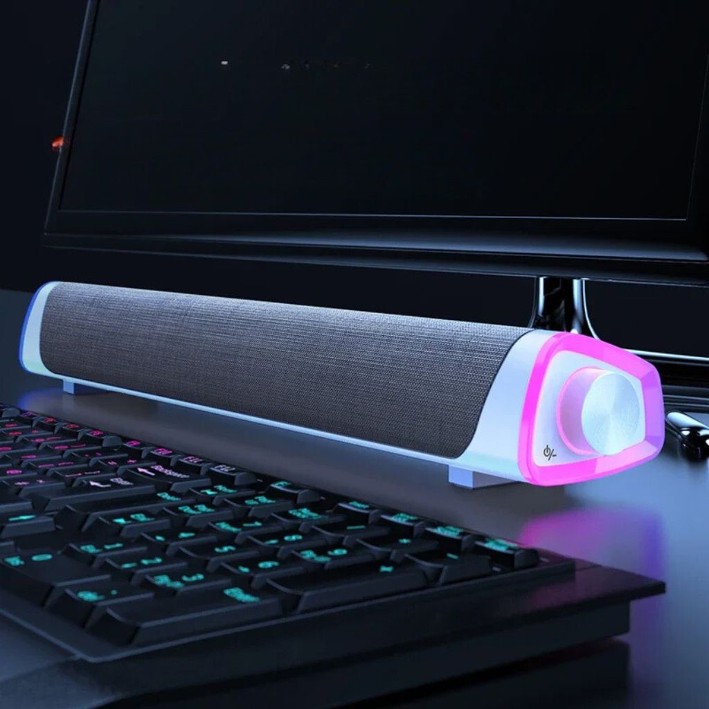 Barra de sonido para juegos SonicBeam: sonido dinámico con ambiente LED