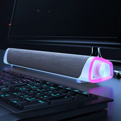 Barra de sonido para juegos SonicBeam: sonido dinámico con ambiente LED