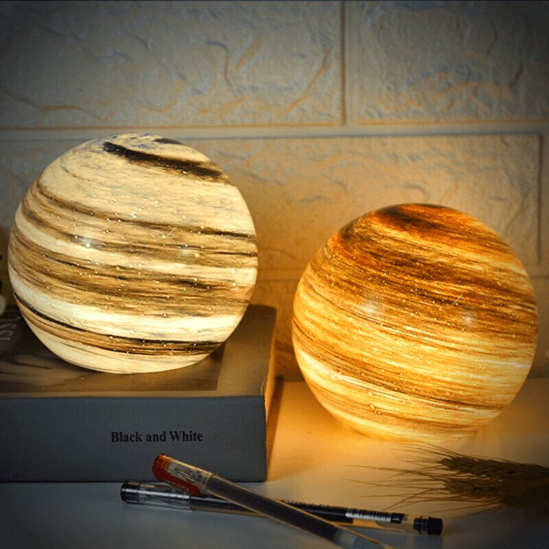 Lámpara lunar de cristal con 16 colores de luz y control remoto