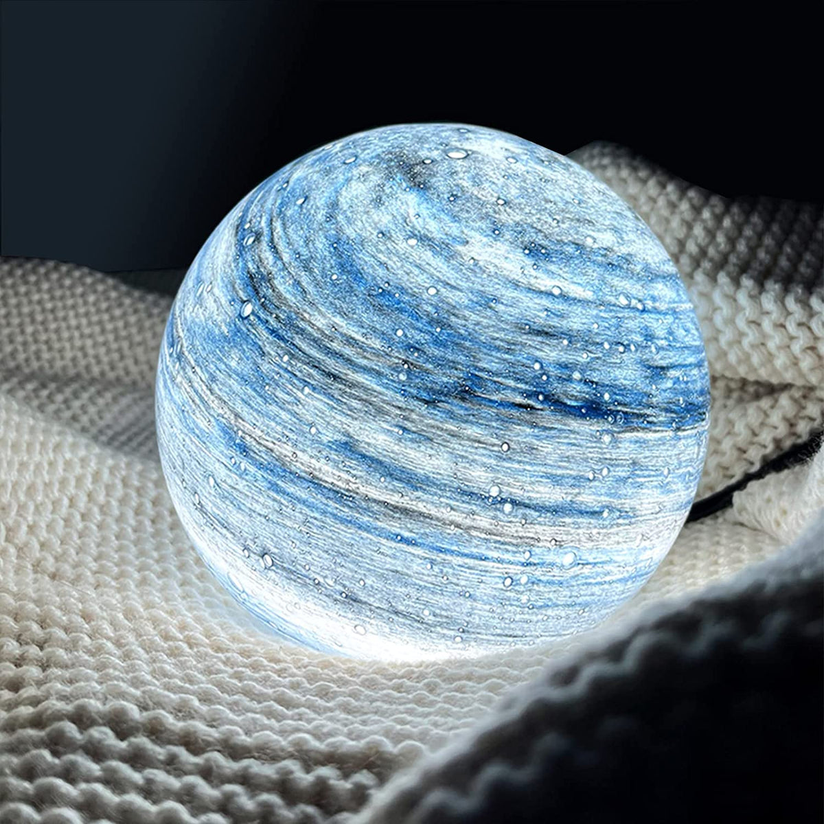 Lámpara lunar de cristal con 16 colores de luz y control remoto