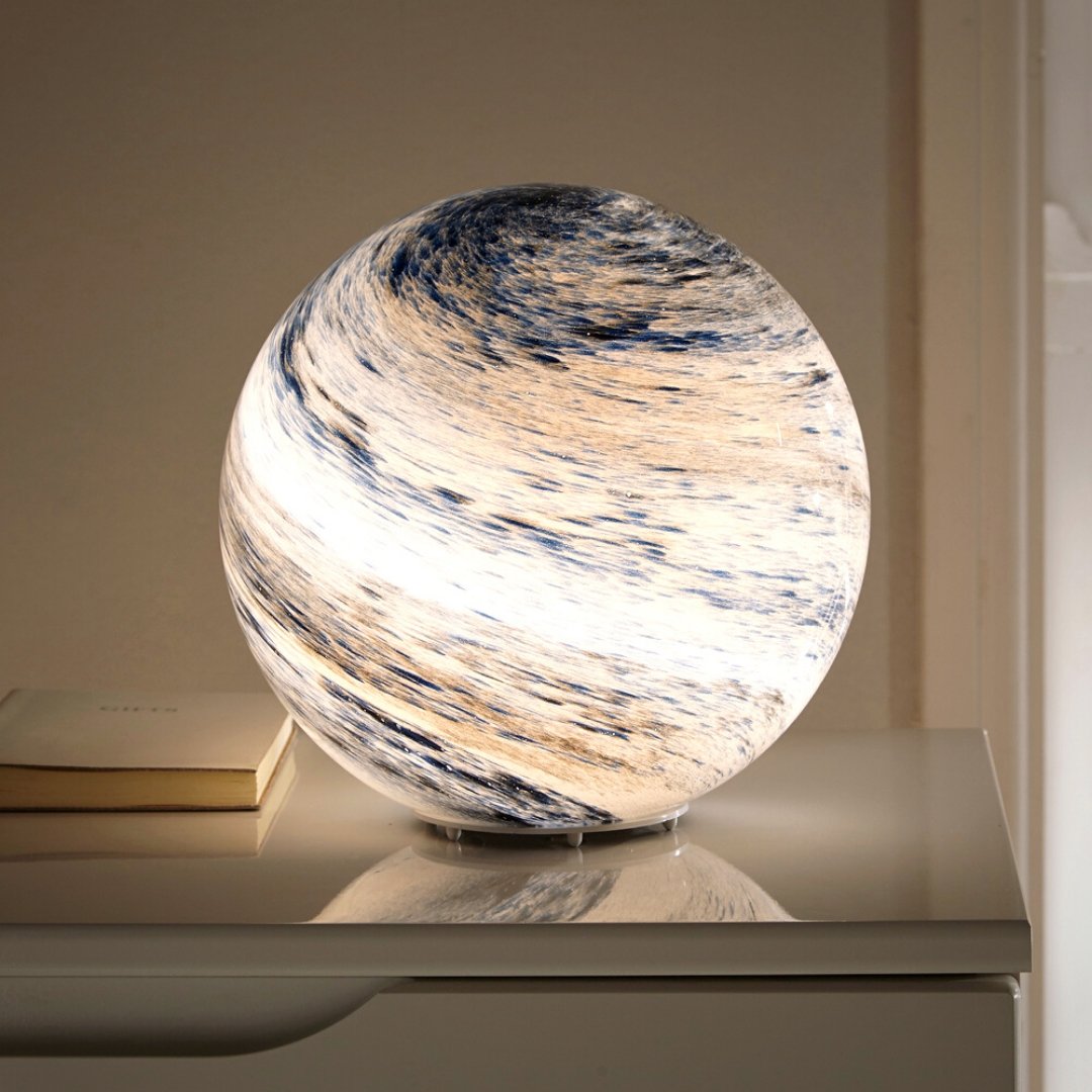 Lámpara lunar de cristal con 16 colores de luz y control remoto