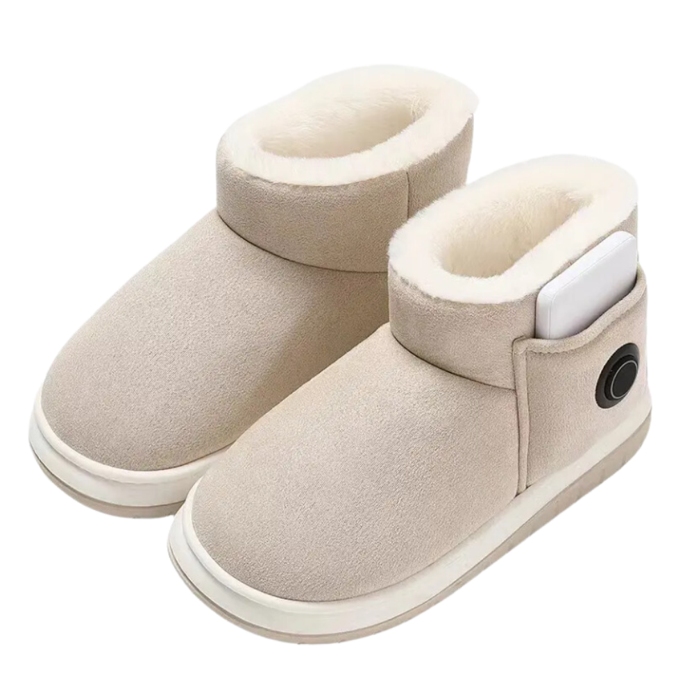 Botas de inverno aquecidas com níveis de aquecimento ajustáveis e forro interior macio