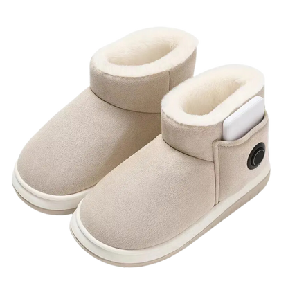 Botas de inverno aquecidas com níveis de aquecimento ajustáveis e forro interior macio