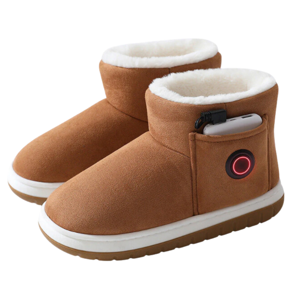 Botas de inverno aquecidas com níveis de aquecimento ajustáveis e forro interior macio