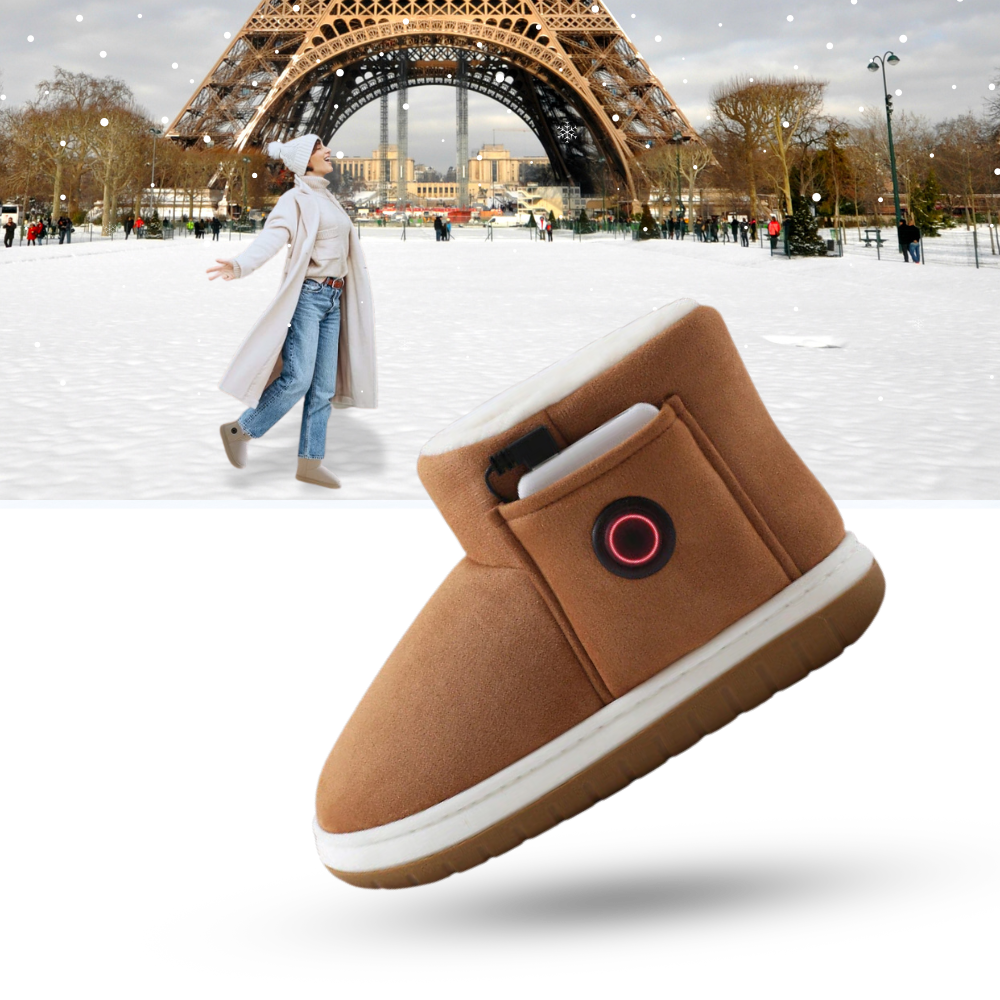Botas de inverno aquecidas com níveis de aquecimento ajustáveis e forro interior macio