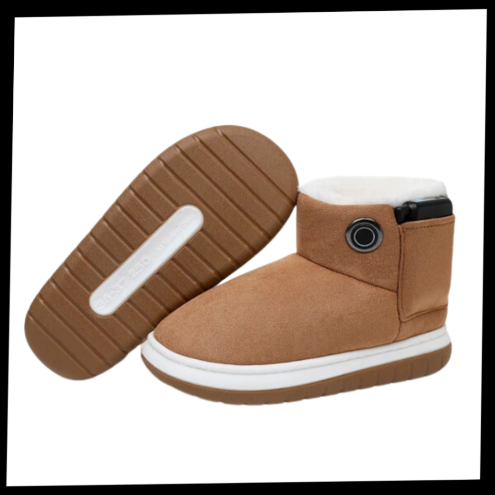 Botas de inverno aquecidas com níveis de aquecimento ajustáveis e forro interior macio