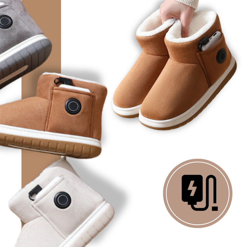 Botas de inverno aquecidas com níveis de aquecimento ajustáveis e forro interior macio