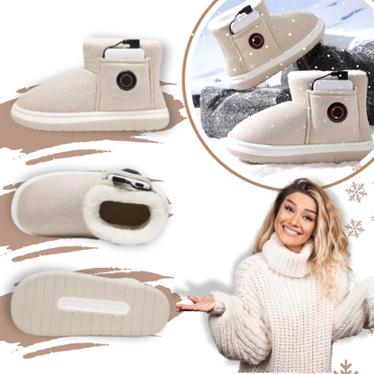 Botas de inverno aquecidas com níveis de aquecimento ajustáveis e forro interior macio