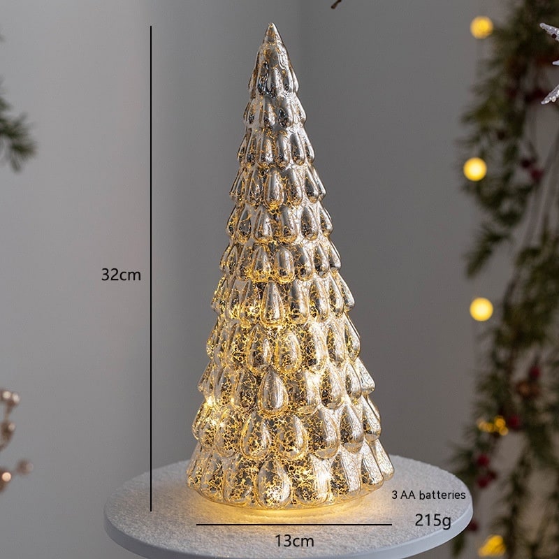 Beleuchteter LED-Weihnachtsbaum als Tischdekoration