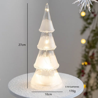 Beleuchteter LED-Weihnachtsbaum als Tischdekoration