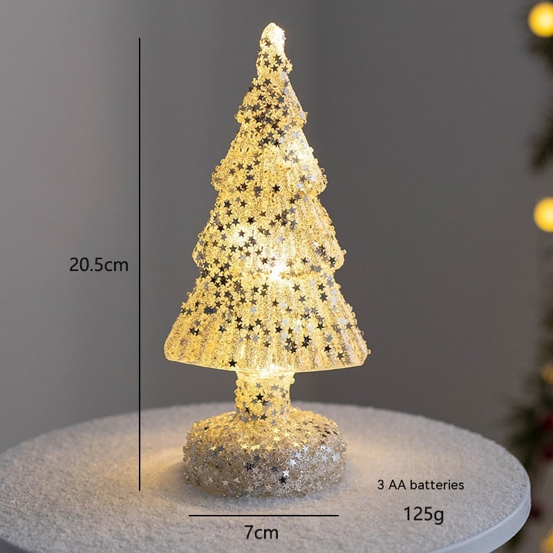 Beleuchteter LED-Weihnachtsbaum als Tischdekoration