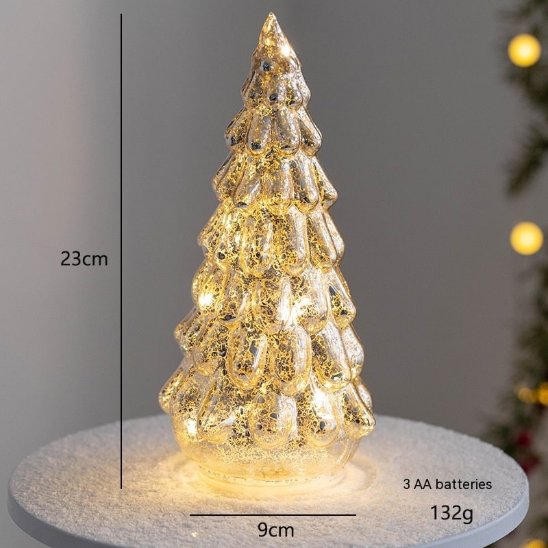 Beleuchteter LED-Weihnachtsbaum als Tischdekoration