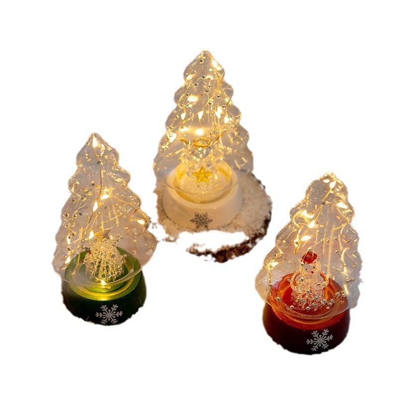 Beleuchteter LED-Weihnachtsbaum als Tischdekoration