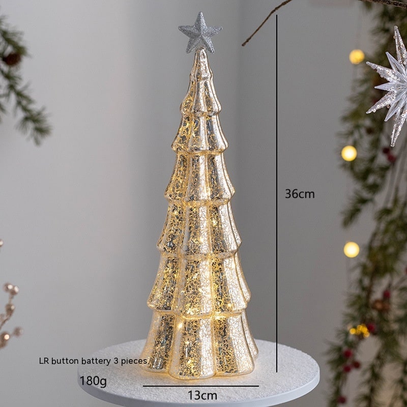 Beleuchteter LED-Weihnachtsbaum als Tischdekoration
