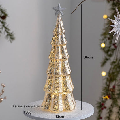 Beleuchteter LED-Weihnachtsbaum als Tischdekoration