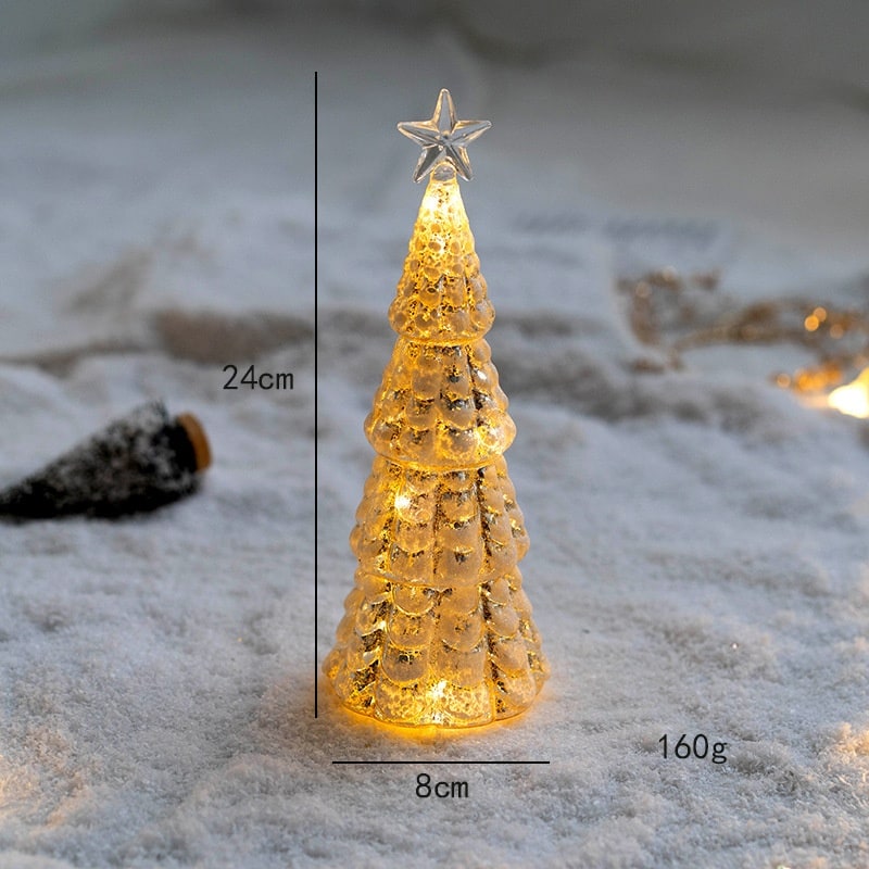 Beleuchteter LED-Weihnachtsbaum als Tischdekoration