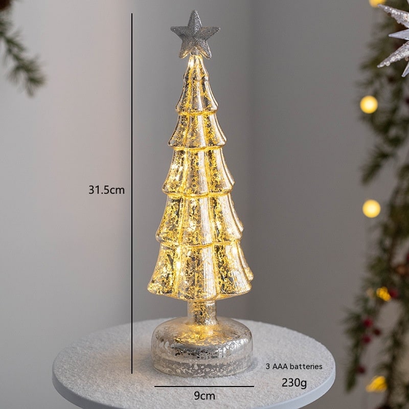 Beleuchteter LED-Weihnachtsbaum als Tischdekoration