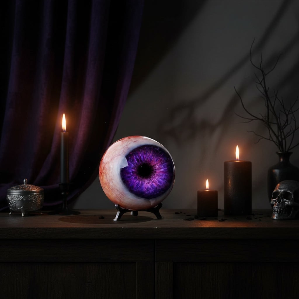 Decoración de manzana de Halloween con soporte