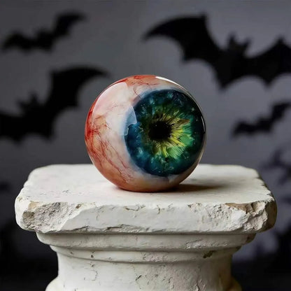 Decoración de manzana de Halloween con soporte