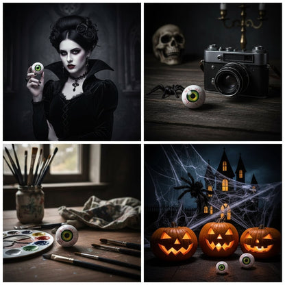 Decoración de manzana de Halloween con soporte