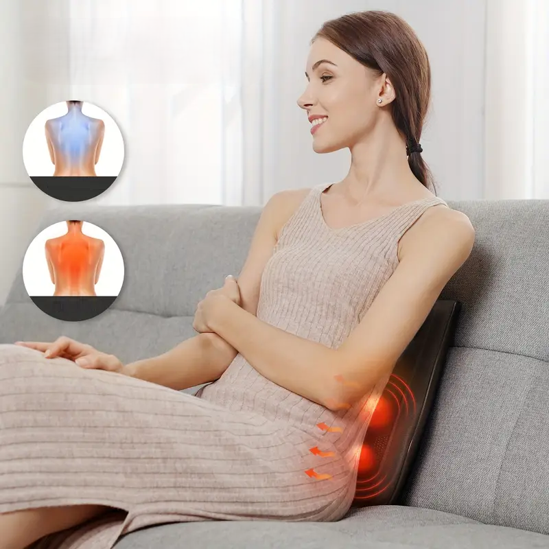 Almofada de massagem shiatsu com função de aquecimento e comando à distância