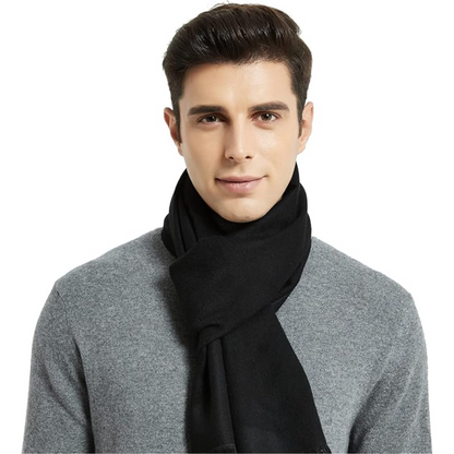 Herren-Schal mit Karomuster und elegantem Streifendesign
