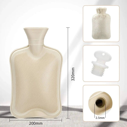 Wärmflasche mit abnehmbarem Plüschbezug