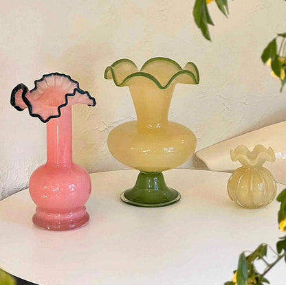Jarra de vidro decorativa em estilo retro