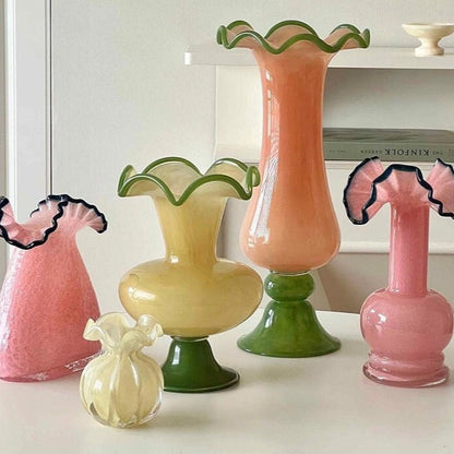 Jarra de vidro decorativa em estilo retro