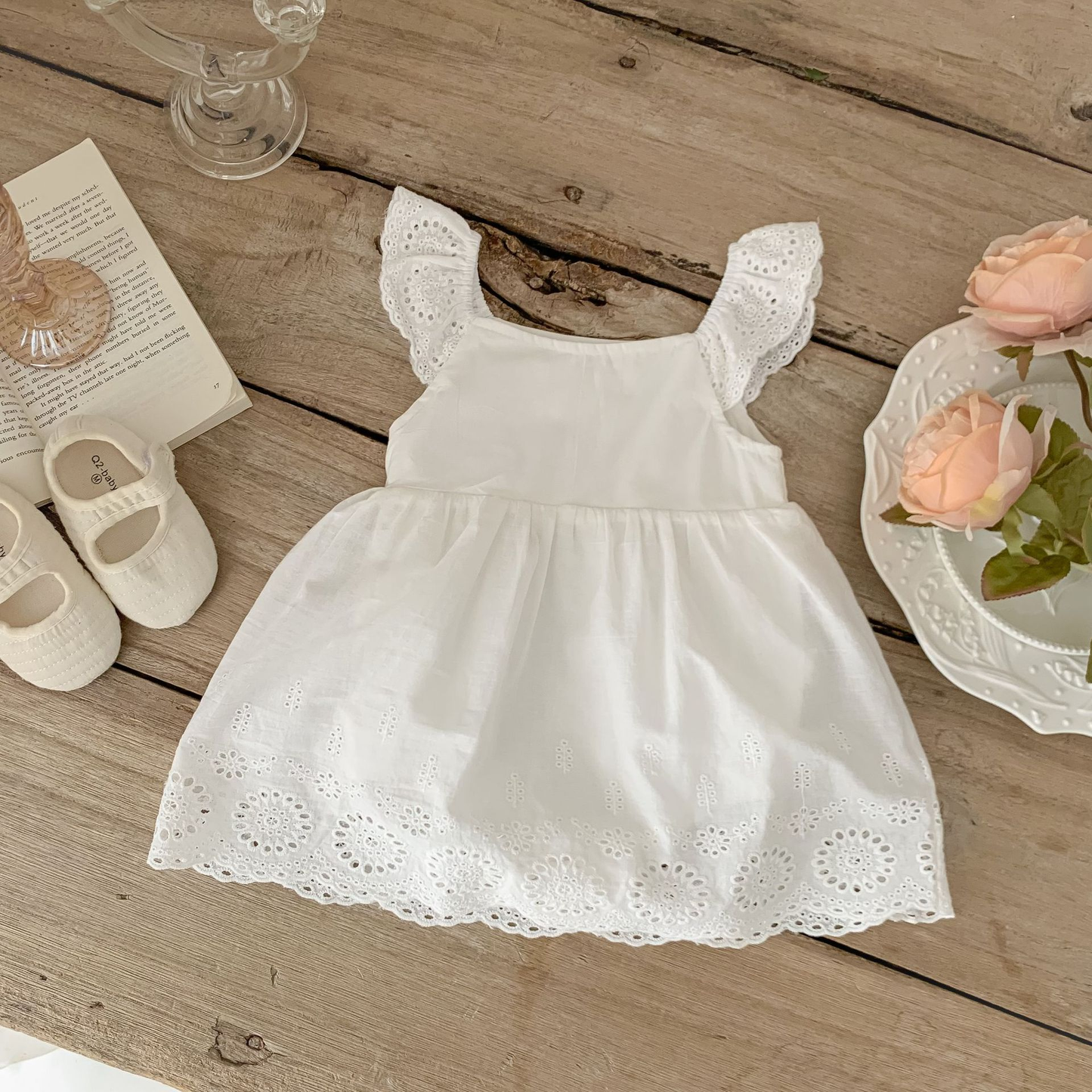Vestido de batizado Amélie para bebé – Elegante e intemporal