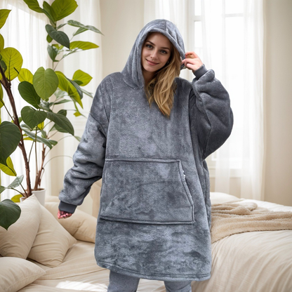 Manta con capucha Luna Sherpa: ultrasuave y cómoda para los días más fríos.