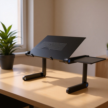 Suporte ergonómico ajustável para portátil – Leve e multifuncional