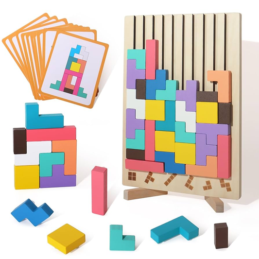 Tetris de madera para niños: educativo y creativo