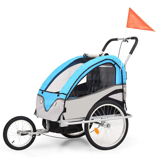 Remolque de bicicleta FlexiRide 2 en 1: cómodo y plegable para dos personas
